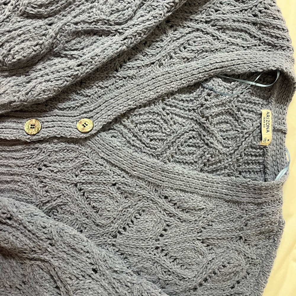 Arizona Cropped Button Sweater Medium